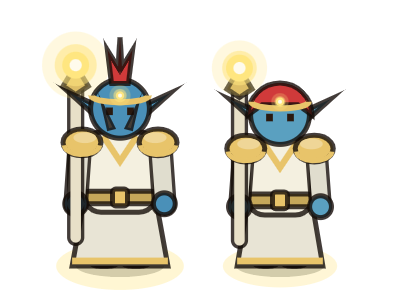 Troll priests, male and female